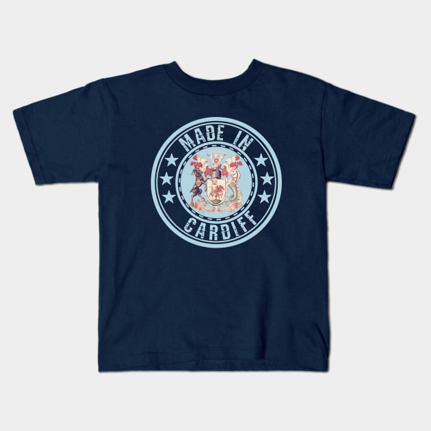 Made in Cardiff, Cardiff supporter Kids T-Shirt by Teessential